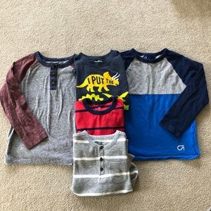 Five long sleeve Ts / size 5T